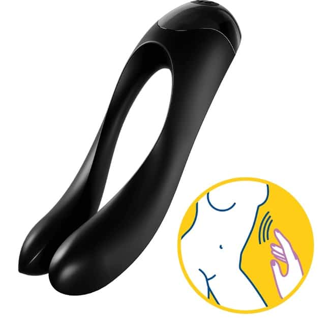 Satisfyer Candy Cane Mini Vibro Đen U Lưỡi
