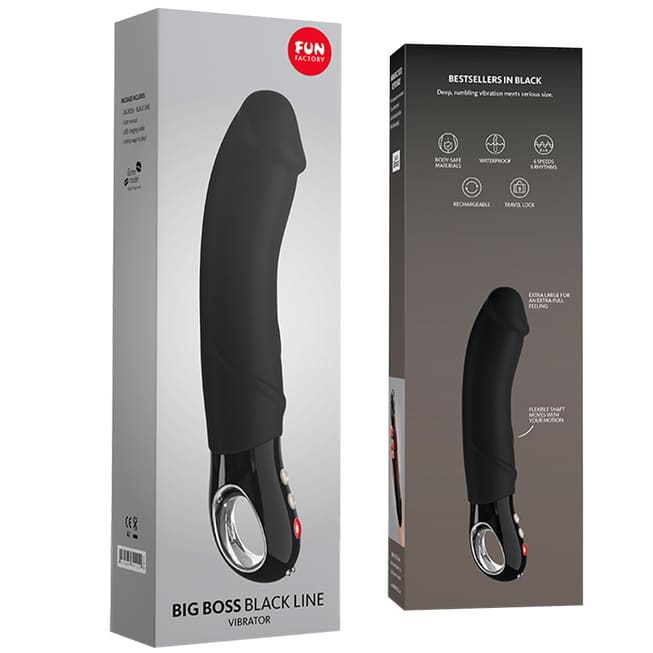Fun Factory Big Boss Vibrator Đen 23cm Mạnh