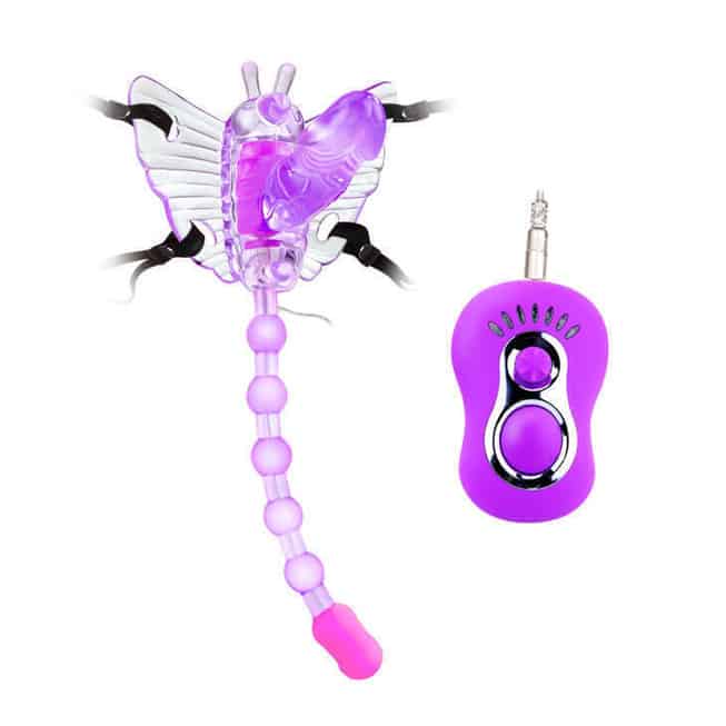 Baile Butterfly Rung Đít Lồn Tím Đeo Dây Đa Năng