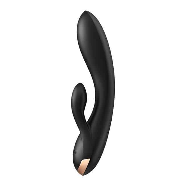 Satisfyer Double Flex Rabbit Đen 2 Clit App