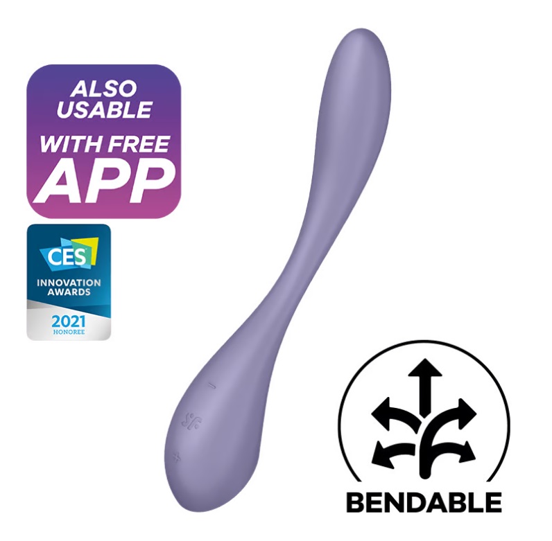Satisfyer Flex 5 Plus G-spot tím nhạt 19.6cm linh hoạt chống nước