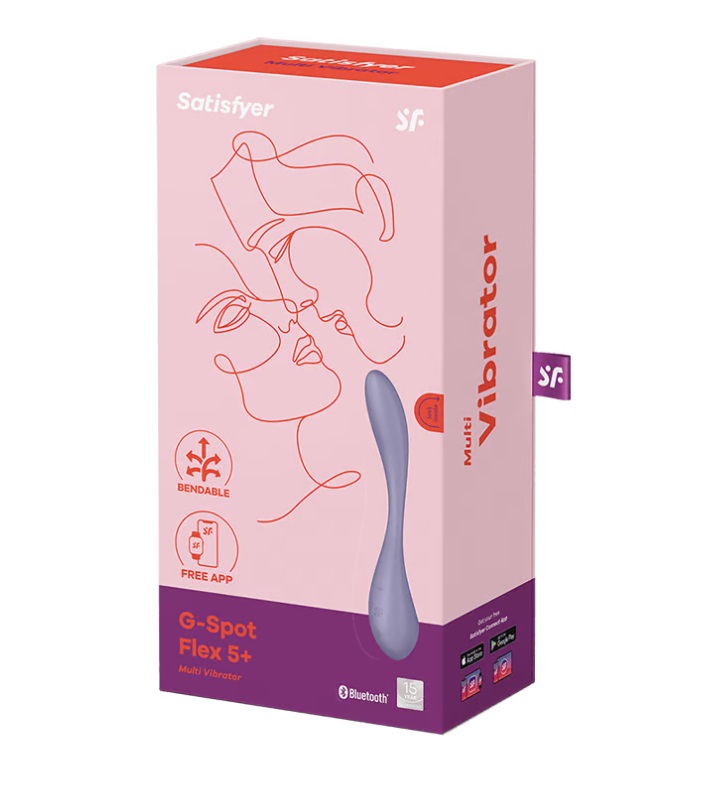 Satisfyer Flex 5 Plus G-spot tím nhạt 19.6cm linh hoạt chống nước