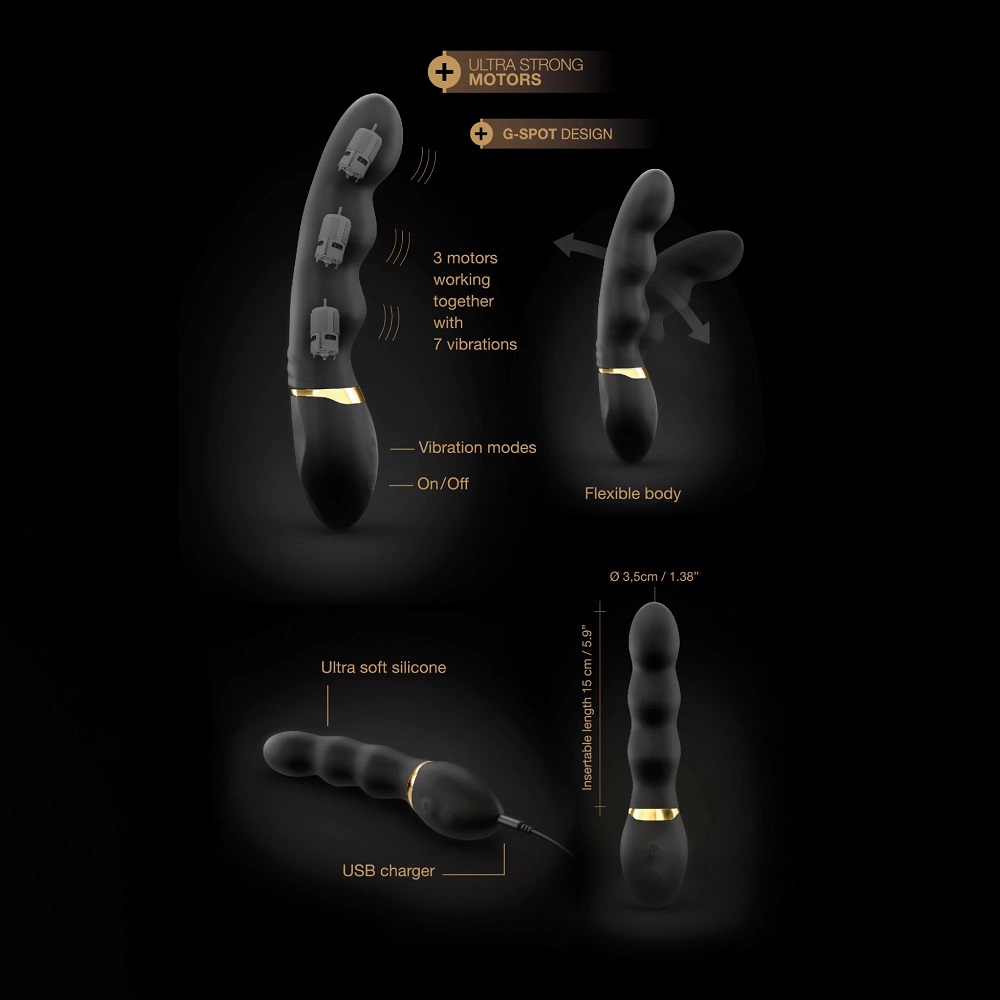 Dorcel Too Much G-Spot Rung Đen 3 Motor Mạnh