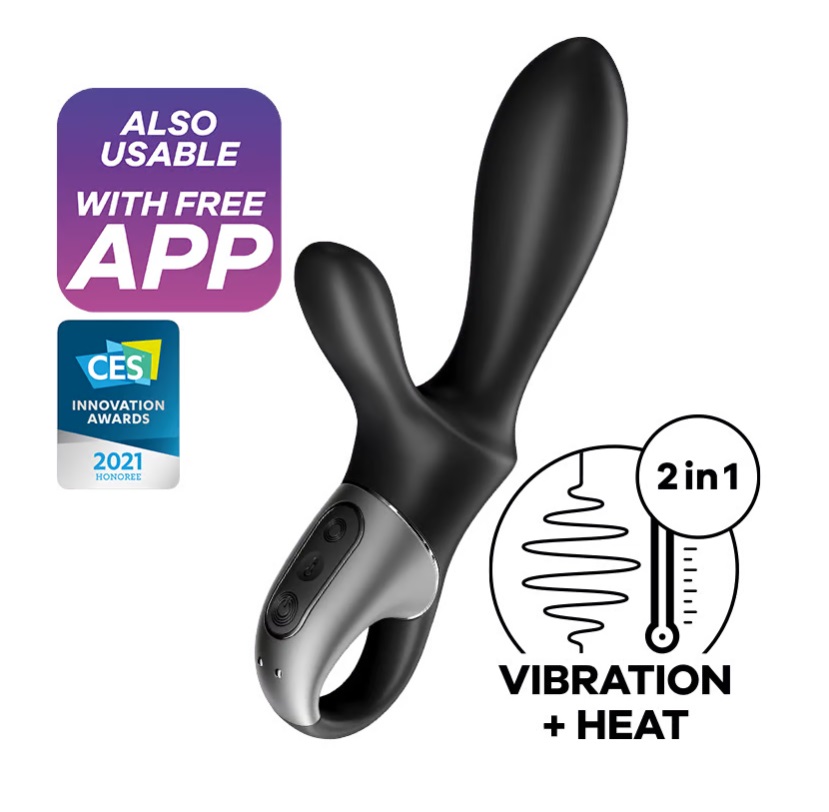 Satisfyer Climax Heat Plus Đen 20.5cm Nhiệt Rên Xiết