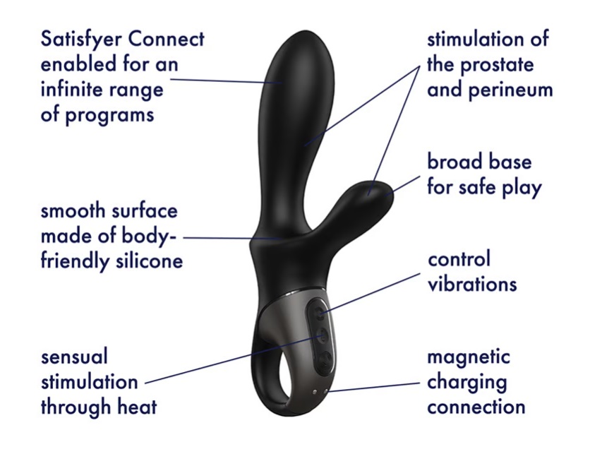 Satisfyer Climax Heat Plus Đen 20.5cm Nhiệt Rên Xiết
