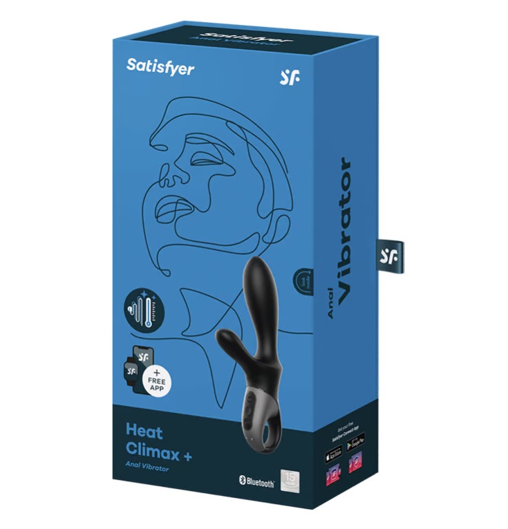 Satisfyer Climax Heat Plus Đen 20.5cm Nhiệt Rên Xiết