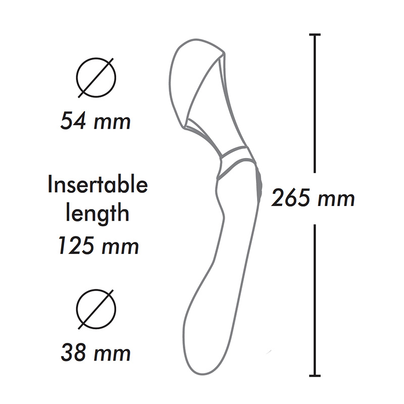 Shunga Zoa Massage Đũa Đen 26.5cm Siêu Mạnh Thỏa Mãn