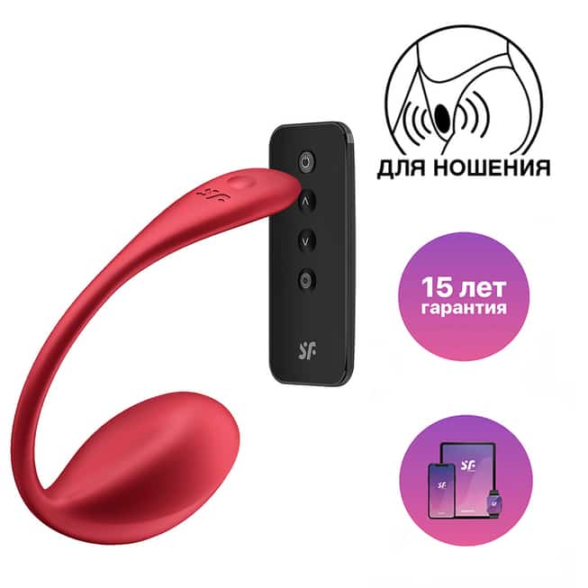 Satisfyer Shiny Petal Trứng Rung Đỏ Điều Khiển Xa
