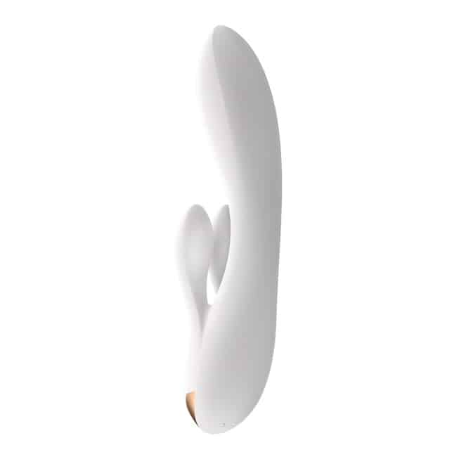 Satisfyer Double Flex Thỏ Trắng Rung Đôi Mạnh Mẽ