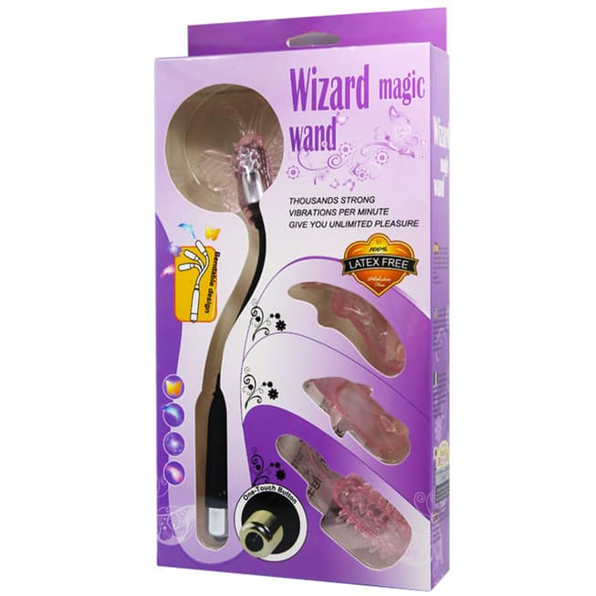 Baile Wizard Magic Wand Rung Đa Nắp Uốn Đen 21cm