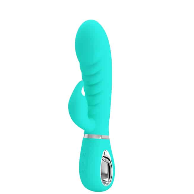 Vibro Thỏ Pretty Love Prescott Ngọc Lam Gợn Sóng Điên Cuồng