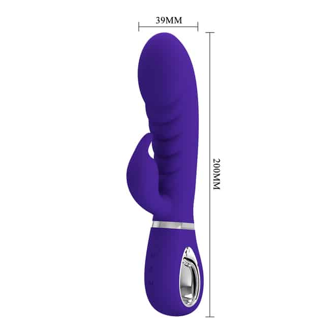 Rabbit Pretty Love Prescott Tím 20cm Silicon Đa Rung Mềm Mịn