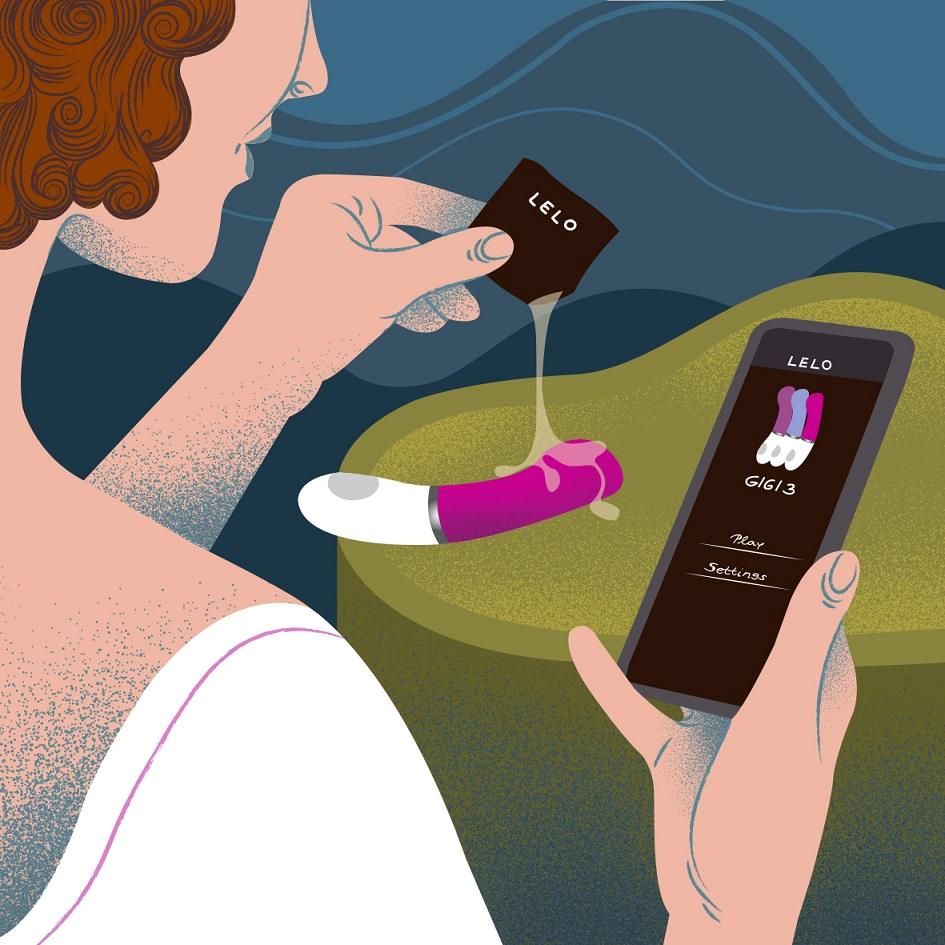 Lelo Gigi 3 G-spot Vibrator Xanh Lam App Điều Khiển