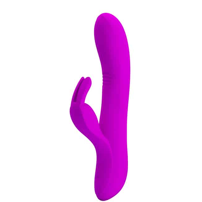 Pretty Love Dylan Rabbit Vibrator Fuksia Ngón Tay Rung G Spot Mạnh