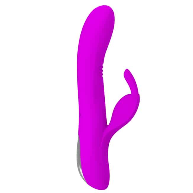 Pretty Love Dylan Rabbit Vibrator Fuksia Ngón Tay Rung G Spot Mạnh