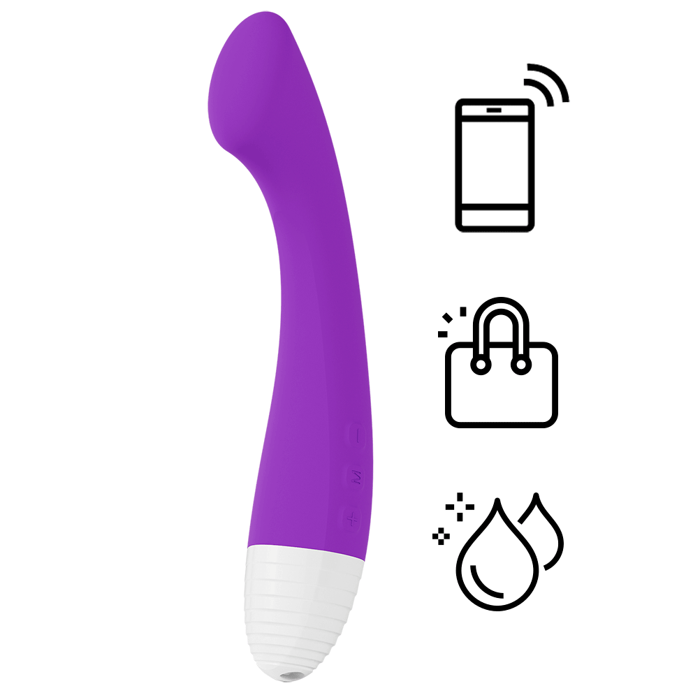 Vi brat G-spot Lelo Moka tím app silicone Thụy Điển
