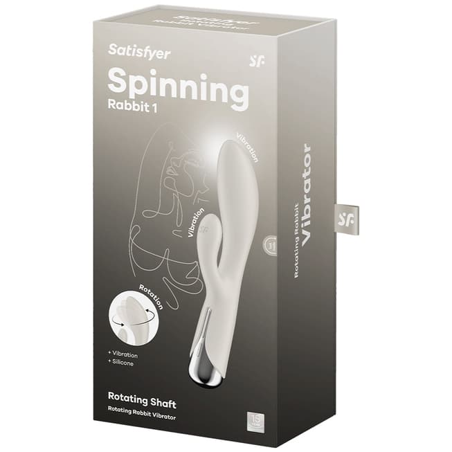 Rabbit Satisfyer Spinning 1 trắng xoay rung 3.7cm