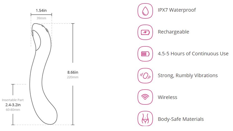 Lovense Osci 2 Rung G-spot Lắc Đẩy Siêu Mạnh