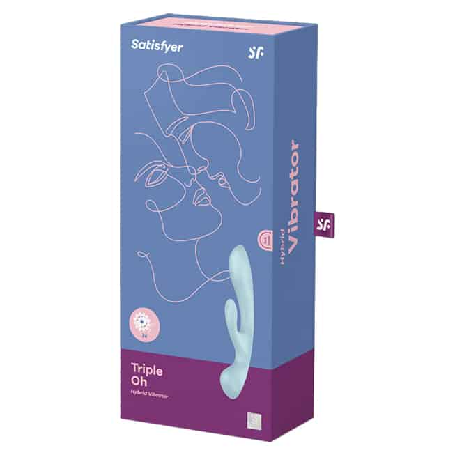 Satisfyer Triple Oh 2in1 Xanh Dương Đa Năng Rung Đỉnh