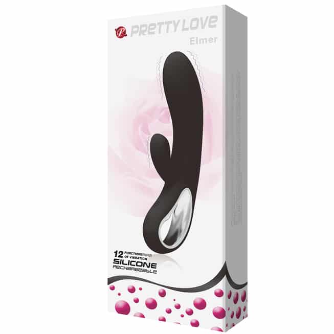 Vibrating Rabbit Pretty Love Elmer Đen Mạnh Mẽ
