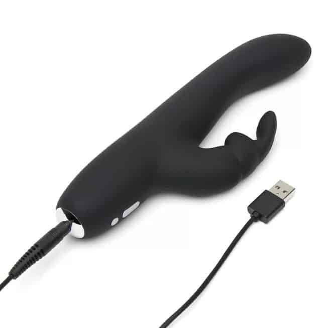 Fifty Shades Greedy Girl Rabbit Vibro Đen Mỏng, Bùng Nổ