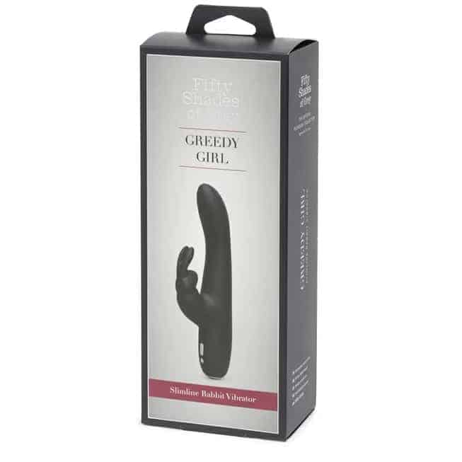 Fifty Shades Greedy Girl Rabbit Vibro Đen Mỏng, Bùng Nổ