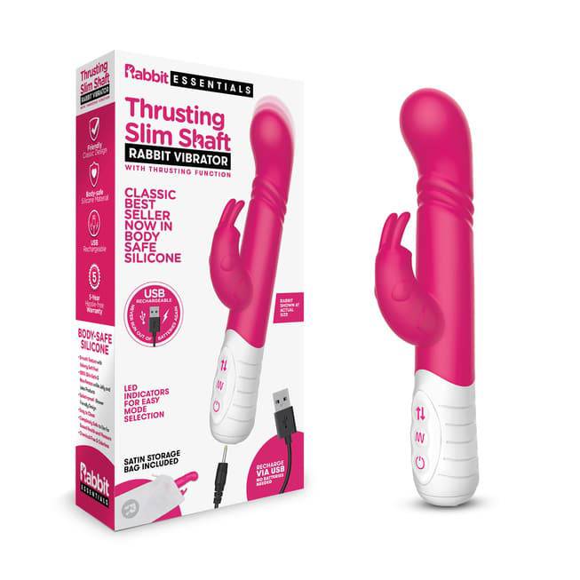 Rabbit Essentials Thrust Slim Gậy Rung Hồng Thúc