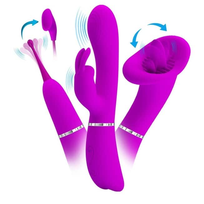 Bộ Pretty Love Thrill Kit Tím Đầu Đổi 5 Cấp Siêu Sướng