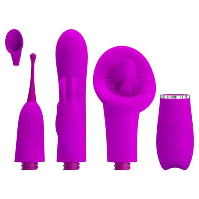 Bộ Pretty Love Thrill Kit Tím Đầu Đổi 5 Cấp Siêu Sướng