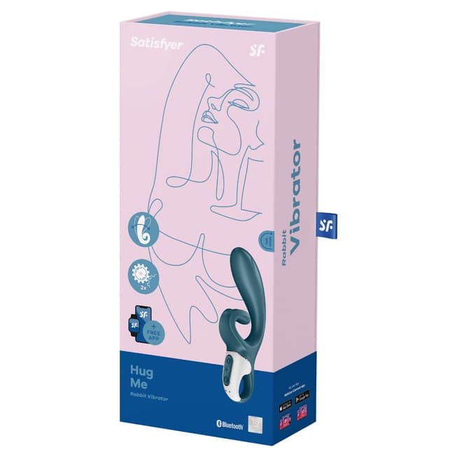 Satisfyer Hug Me Thỏ Xanh Ôm Siết App Rung Đam Mê Bùng Cháy