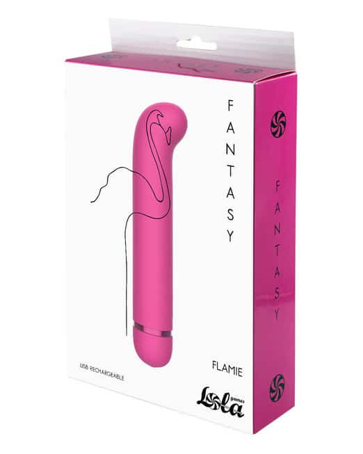 Vibrator Lola Flamie Hồng 17cm Cong Đỉnh