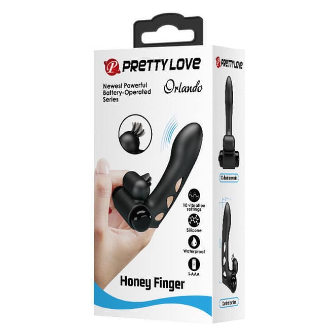Pretty Love Orlando Vibe Ngón Tay Đen 9cm Thỏa Mãn Cực Đỉnh