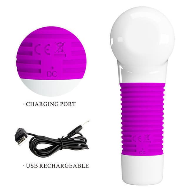 Vibratör Pretty Love Magic Gun hồng 20cm mạnh mẽ đa chế độ