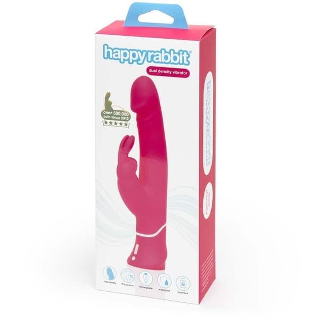 Happy Rabbit Realistic Vibrator Hồng 24cm G-Spot Vui