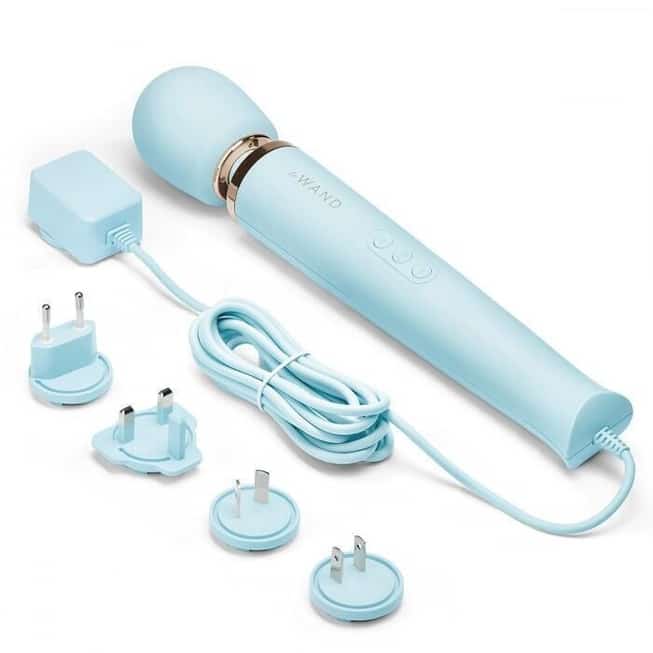 Le Wand Plug-In Xanh Dương Massage Siêu Mạnh
