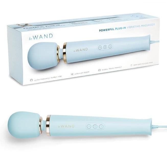 Le Wand Plug-In Xanh Dương Massage Siêu Mạnh