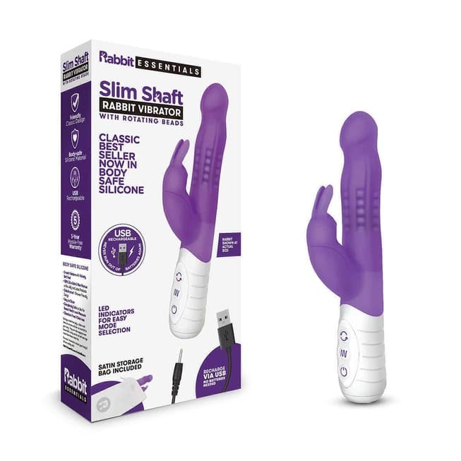 Rabbit vibe Essentials tím cong mỏng đa chế độ sướng