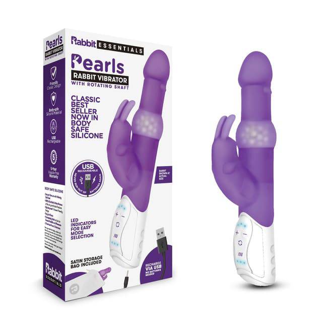 Rabbit Essentials Thỏ Rung Bi Xoay Tím Cực Sướng