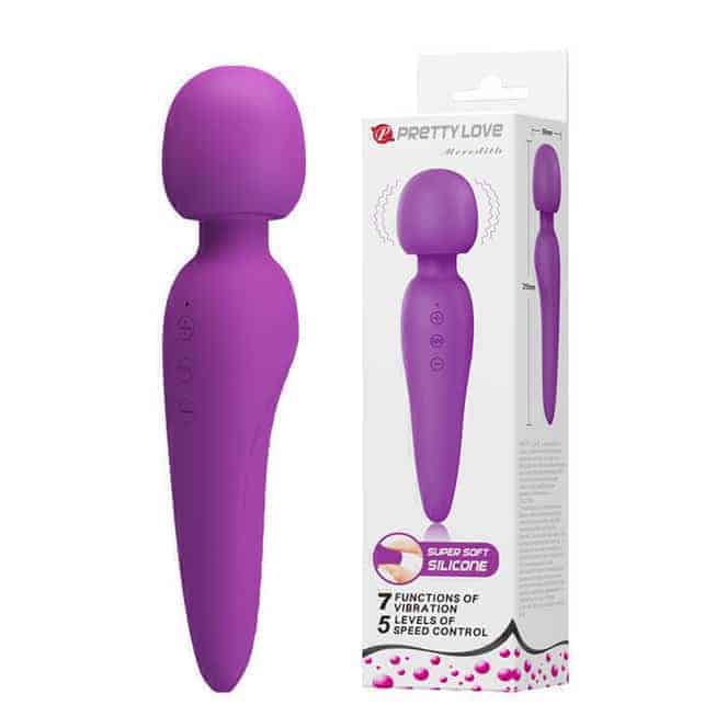 Vibro Pretty Love Meredith tím silicone 22cm rung mạnh dịu dàng