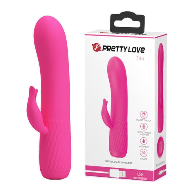 Máy rung Pretty Love Tim hồng 12 chế độ uốn dẻo cực khoái