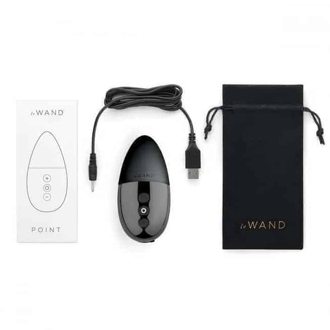 Le Wand Point Massager Đen 10cm Rung Nặng