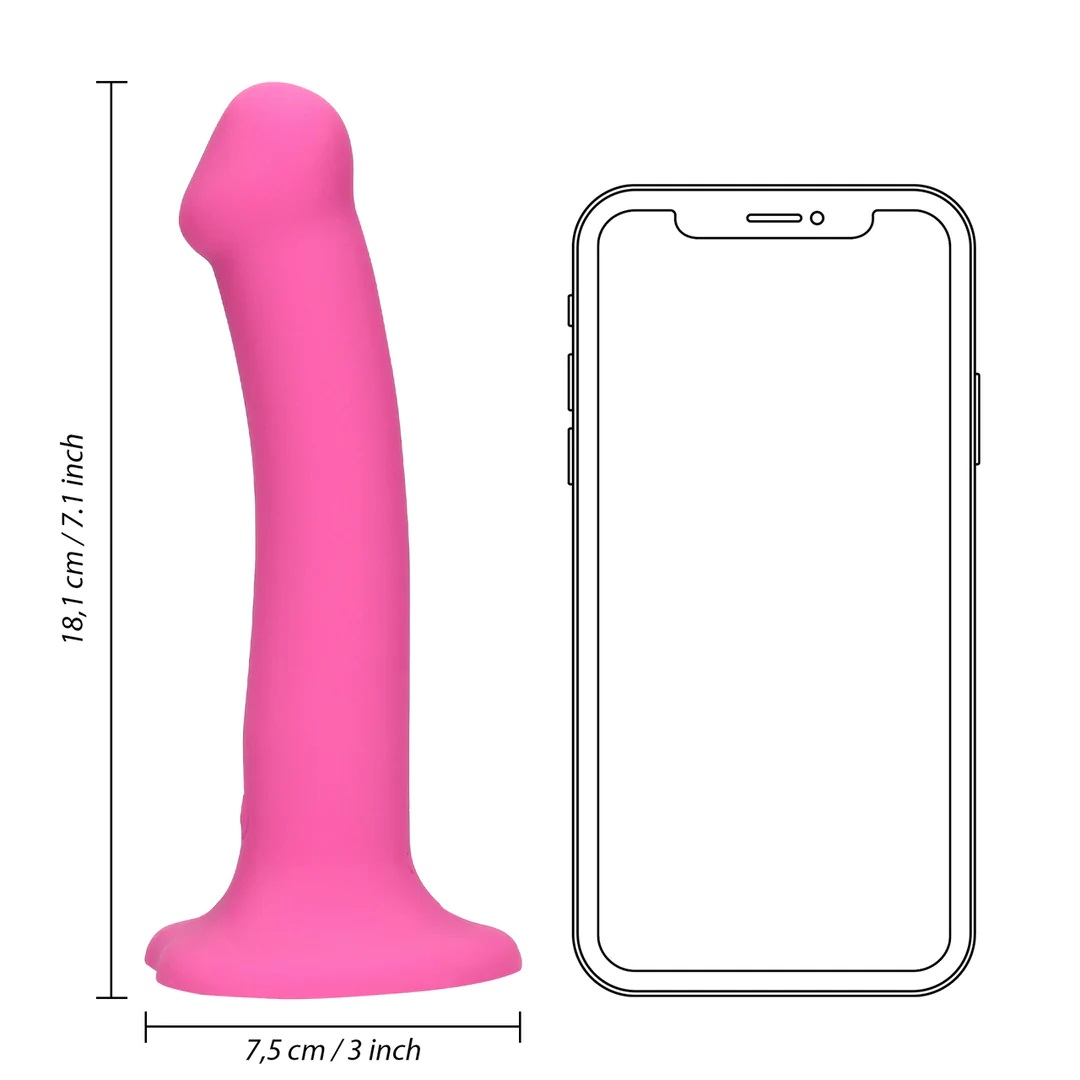 Máy rung Loveline non-phallic hồng trung bình chống nước