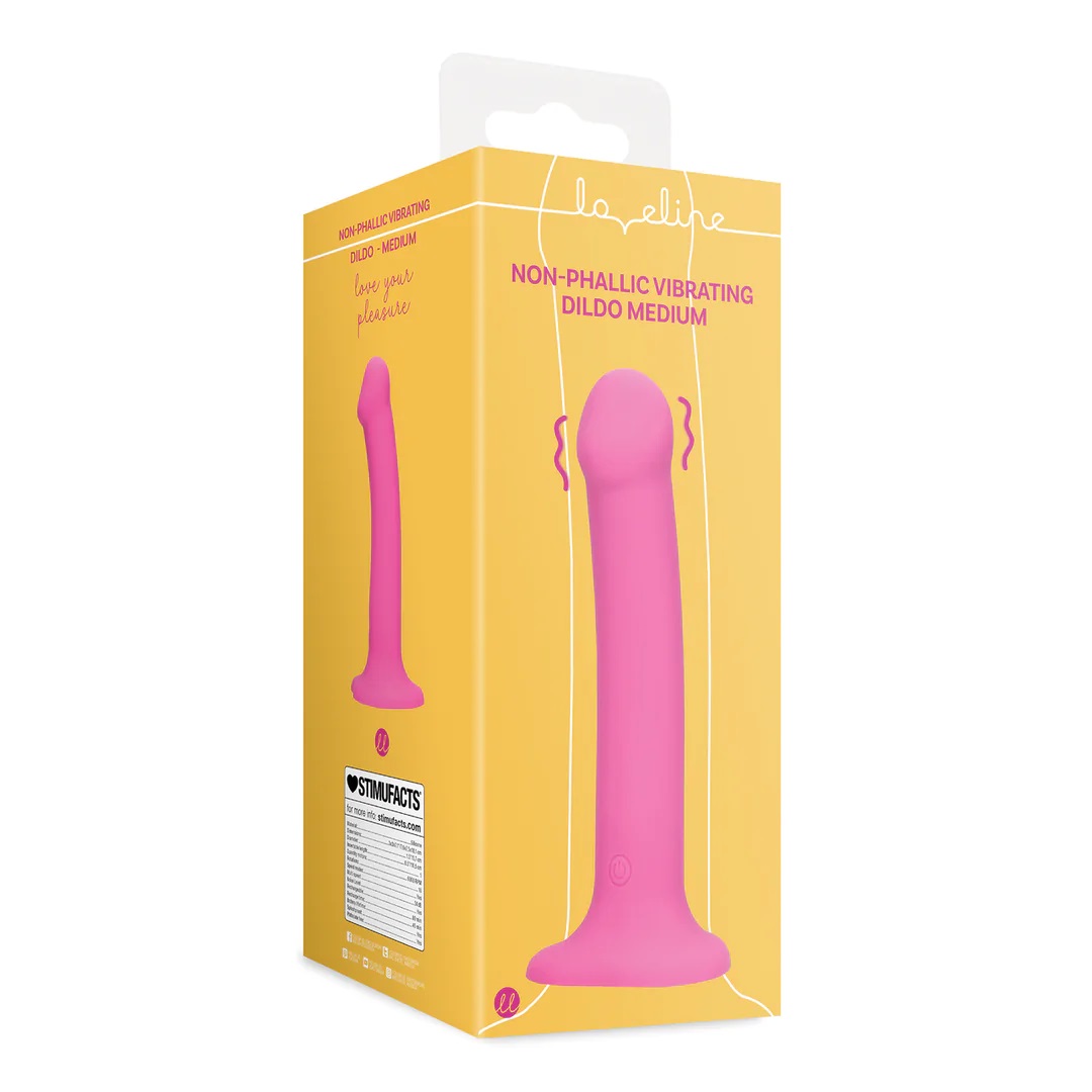 Máy rung Loveline non-phallic hồng trung bình chống nước