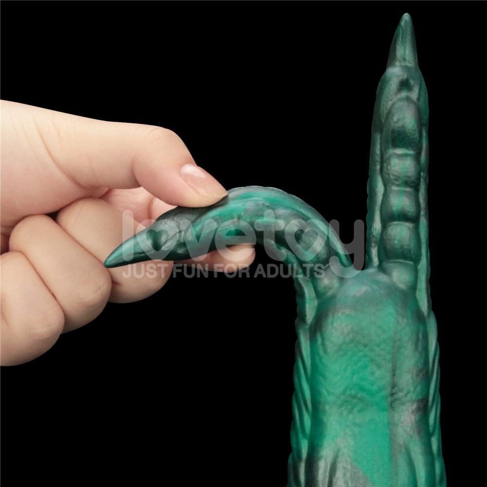 Savage Charm Lovetoy Dildo Xanh Rung 16" Dã Man