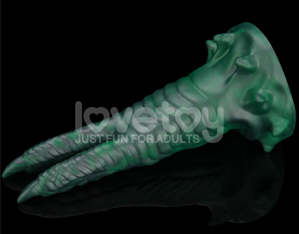 Savage Charm Lovetoy Dildo Xanh Rung 16" Dã Man