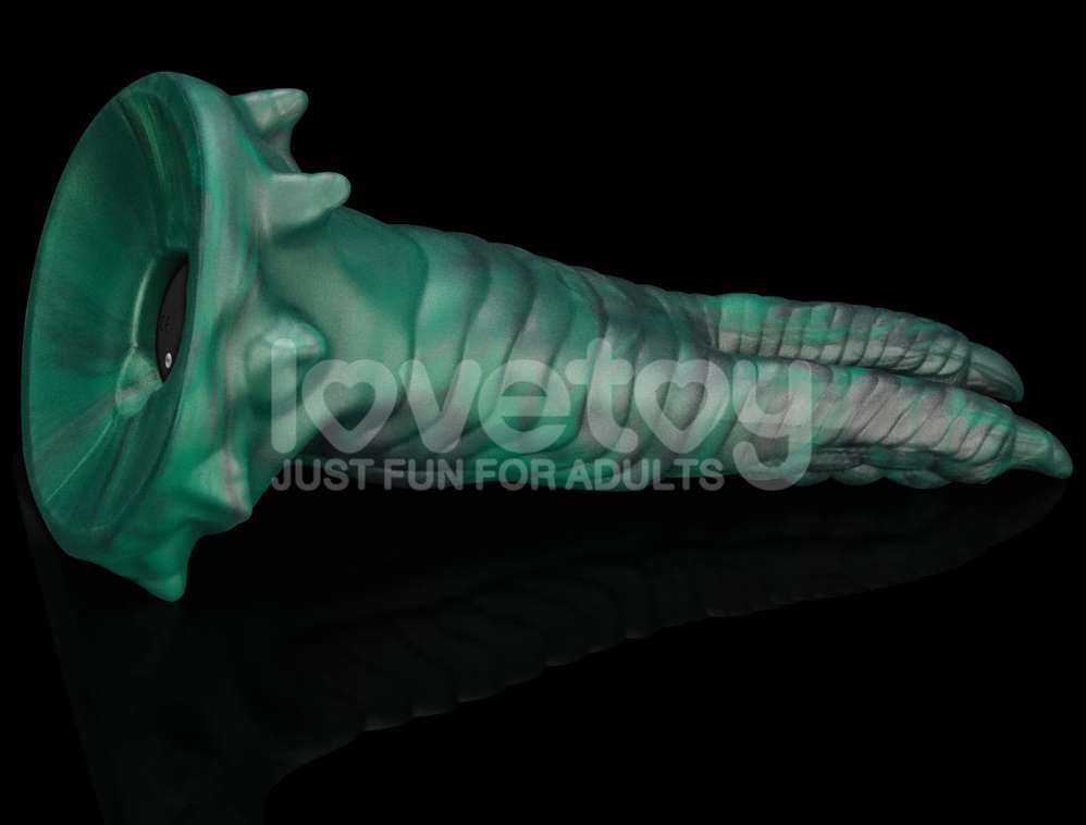 Lovetoy Savage Charm Dildo Xanh Rung 16" Dã Man