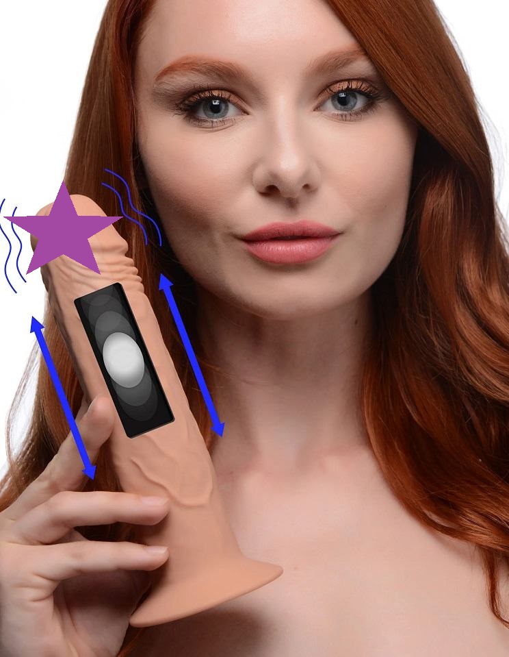 Thump It 7X Dildo Remote 19.6cm Đánh Mạnh Siêu Phấn Khích