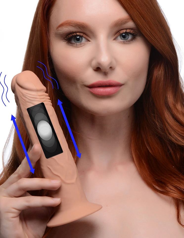 Thump It 7X Dildo Remote 19.6cm Đánh Mạnh Siêu Phấn Khích