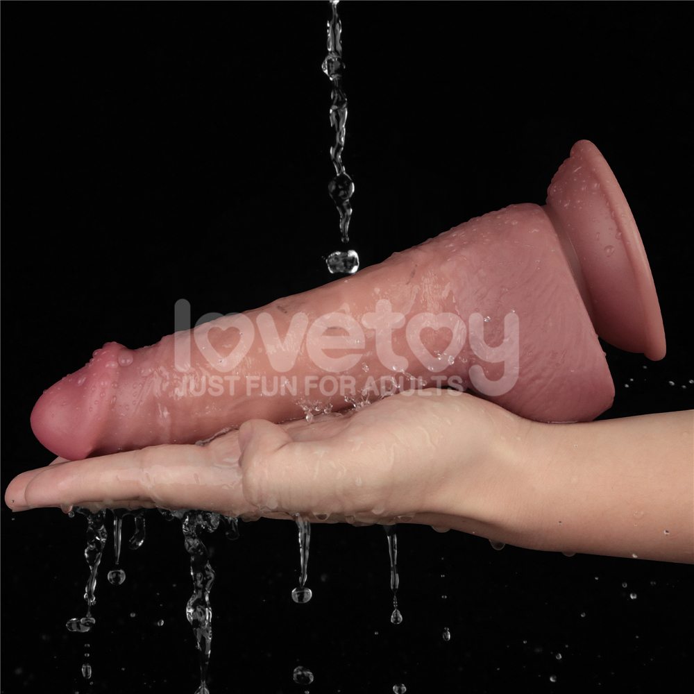 Lovetoy 8.5 Double Dildo Vibrating Soft Thịt Thủy Phân Êm Ái Thực Tế