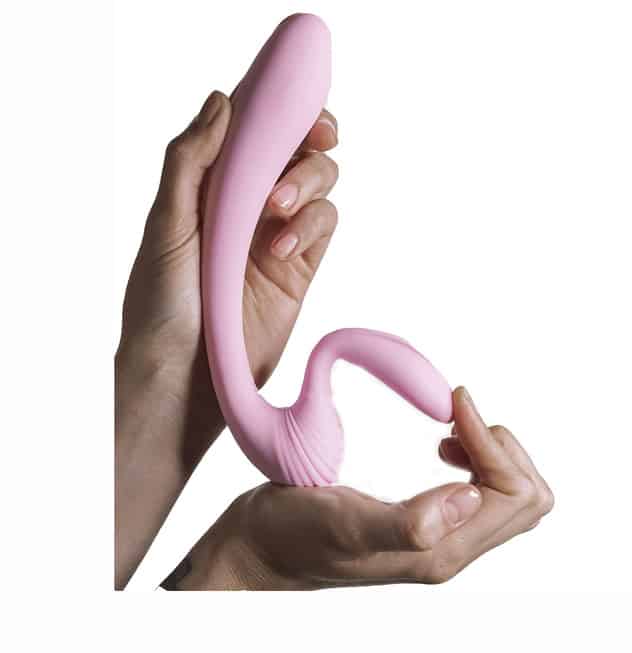 Vibrator G-spot hồng uốn lượn 18cm Adrien siêu sướng